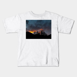 Dark Sunset Sky Kids T-Shirt